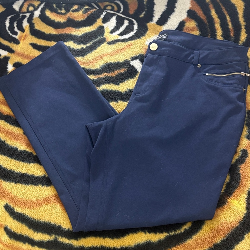 Soho Apparel Navy Women's Straight Leg Dress Pants Size 12 - Picture 2 of 11